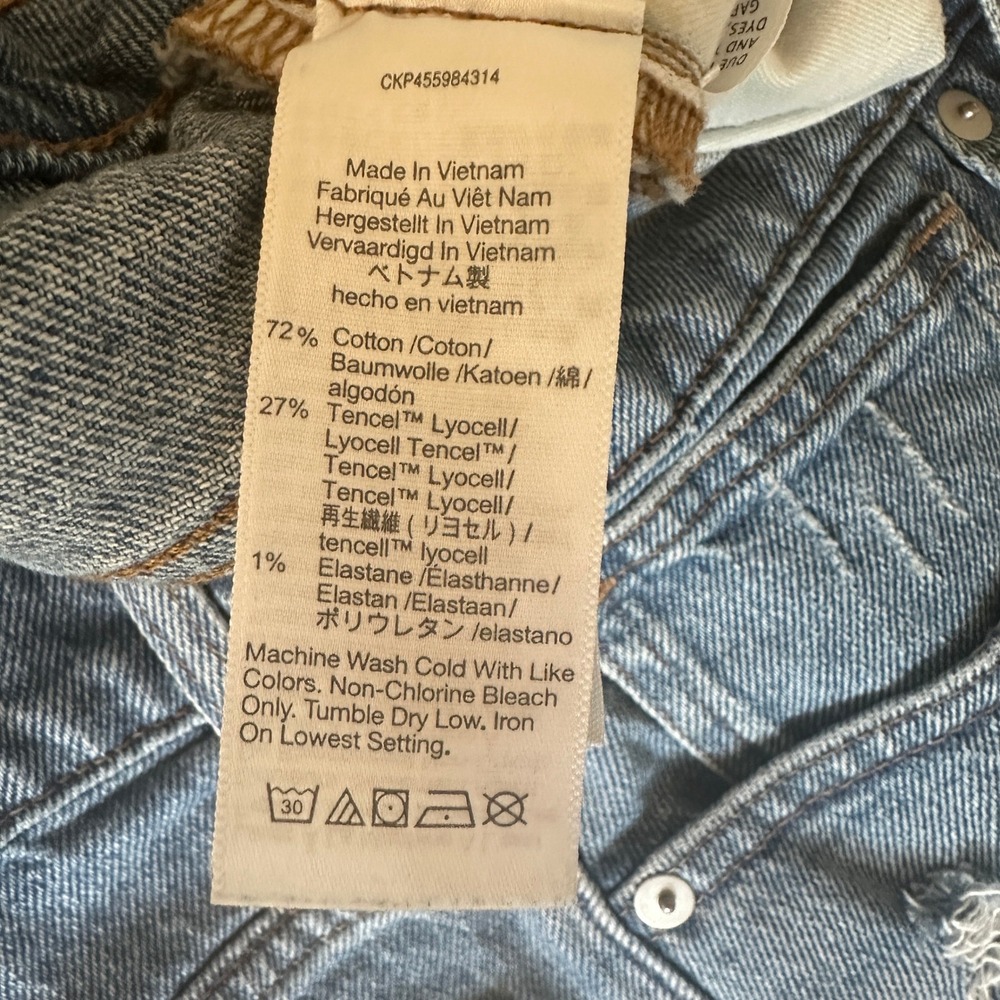Madewell The Perfect Jean Short Distressed Raw Hem Light Wash Denim Size 31 - Picture 3 of 5